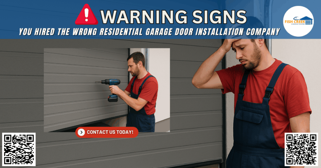 Warning Signs You Hired the Wrong Residential Garage Door Installation Company - Fish Creek Garage Doors
