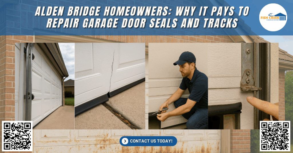 Alden Bridge Homeowners: Why It Pays To Repair Garage Door Seals And Tracks 6 Alden Bridge Homeowners: Why It Pays to Repair Garage Door Seals and Tracks - Fish Creek Garage Doors