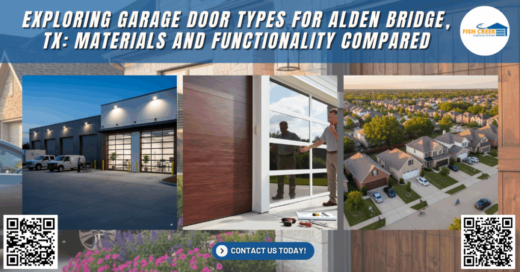 Exploring Garage Door Types For Alden Bridge, Tx: Materials And Functionality Compared 2 Exploring Garage Door Types for Alden Bridge, TX: Materials and Functionality Compared - Fish Creek Garage Doors