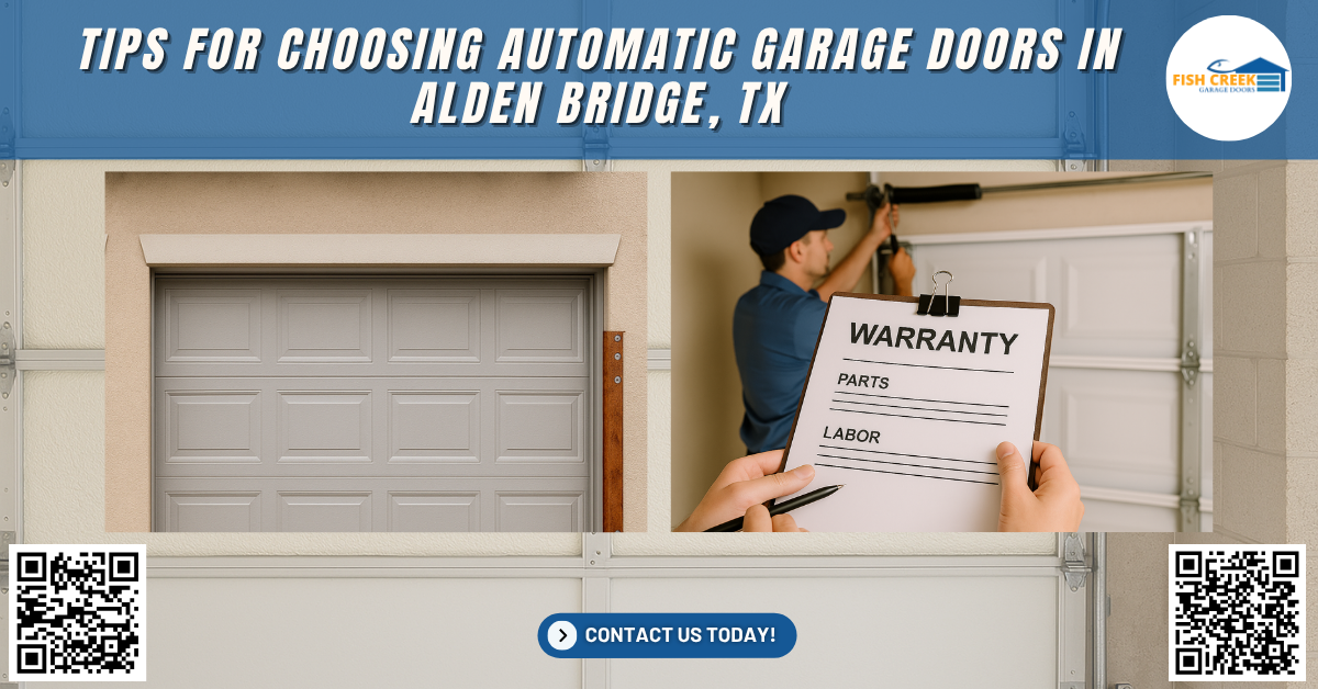 Tips for Choosing Automatic Garage Doors in Alden Bridge, TX